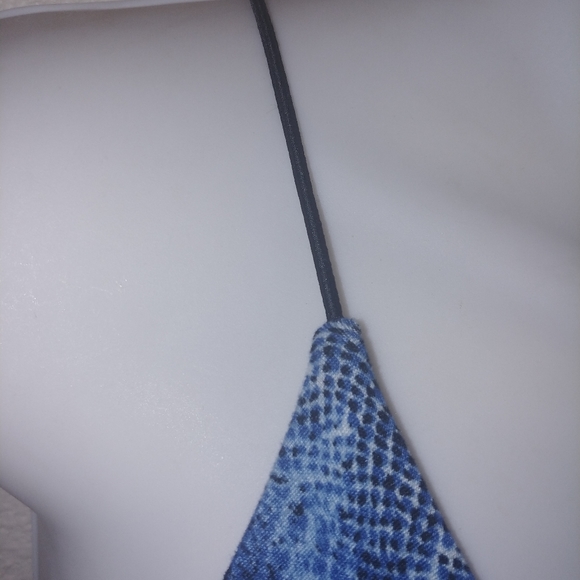 Polly & Esther blue snakeskin wide leg jumpsuit - Picture 4 of 6